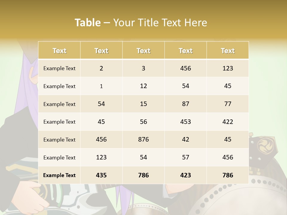 A Couple Of Anime Characters Holding Guitars PowerPoint Template