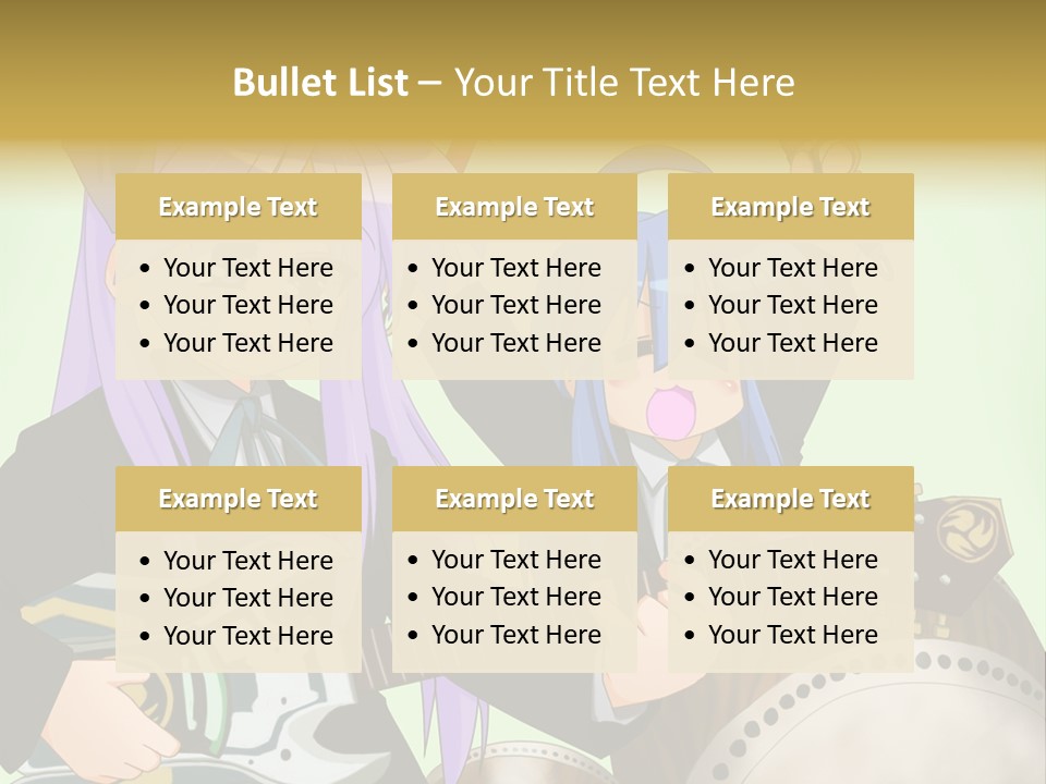 A Couple Of Anime Characters Holding Guitars PowerPoint Template