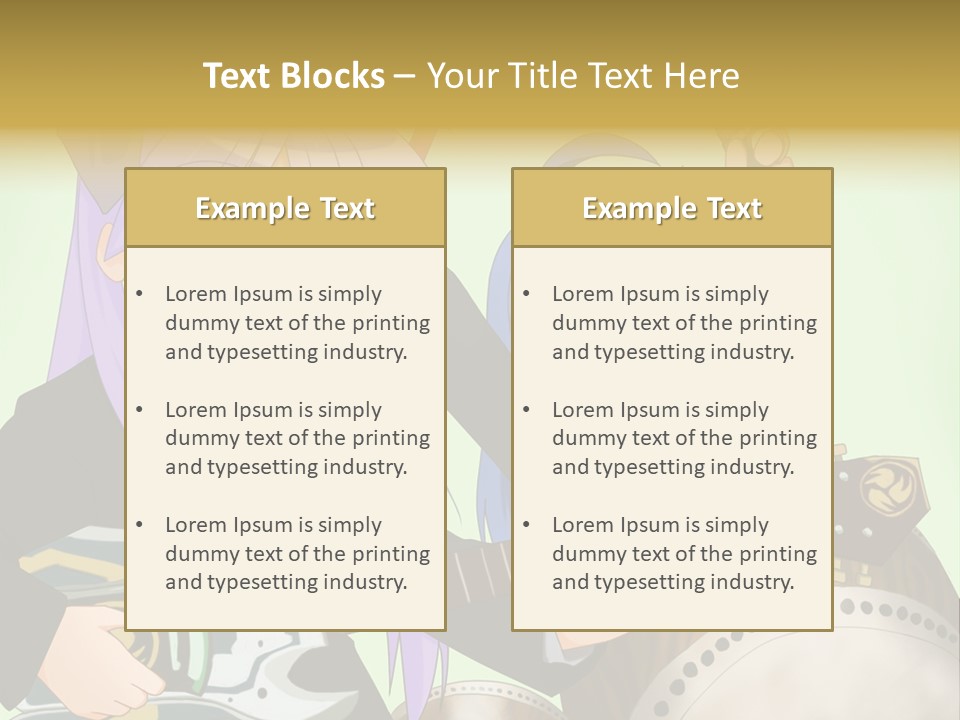 A Couple Of Anime Characters Holding Guitars PowerPoint Template