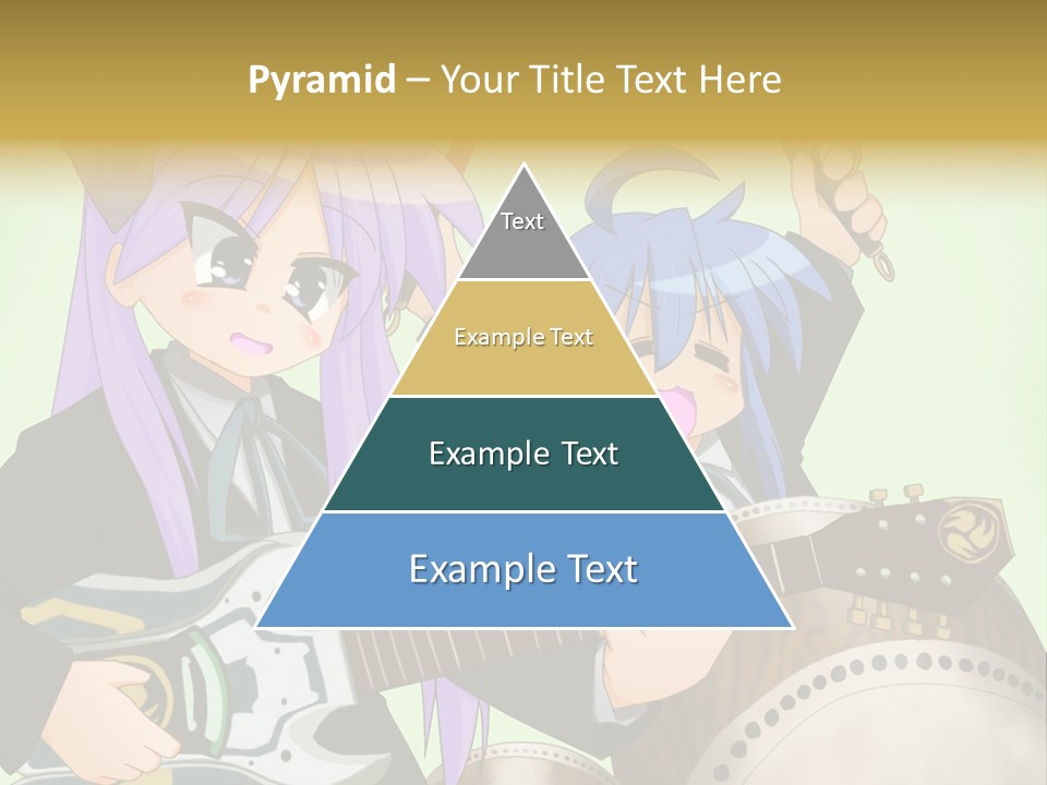 A Couple Of Anime Characters Holding Guitars PowerPoint Template