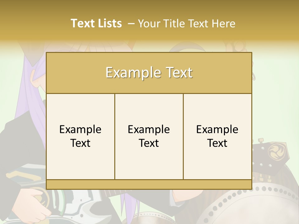 A Couple Of Anime Characters Holding Guitars PowerPoint Template
