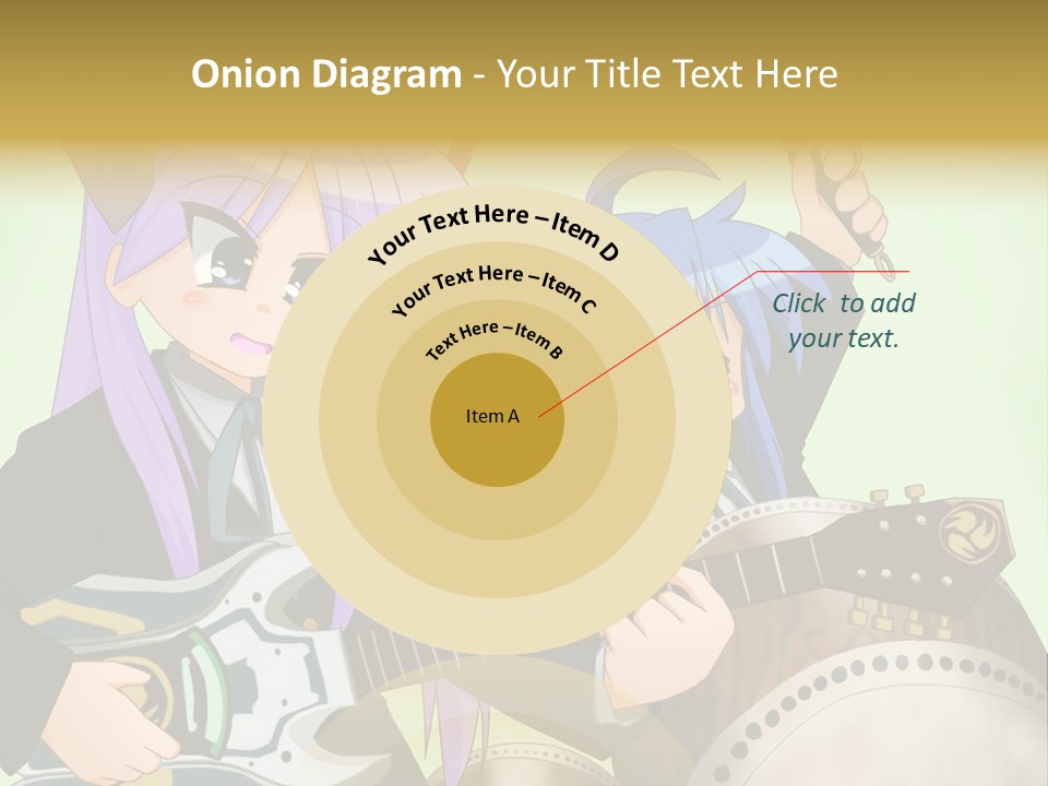 A Couple Of Anime Characters Holding Guitars PowerPoint Template