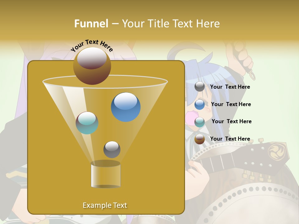 A Couple Of Anime Characters Holding Guitars PowerPoint Template