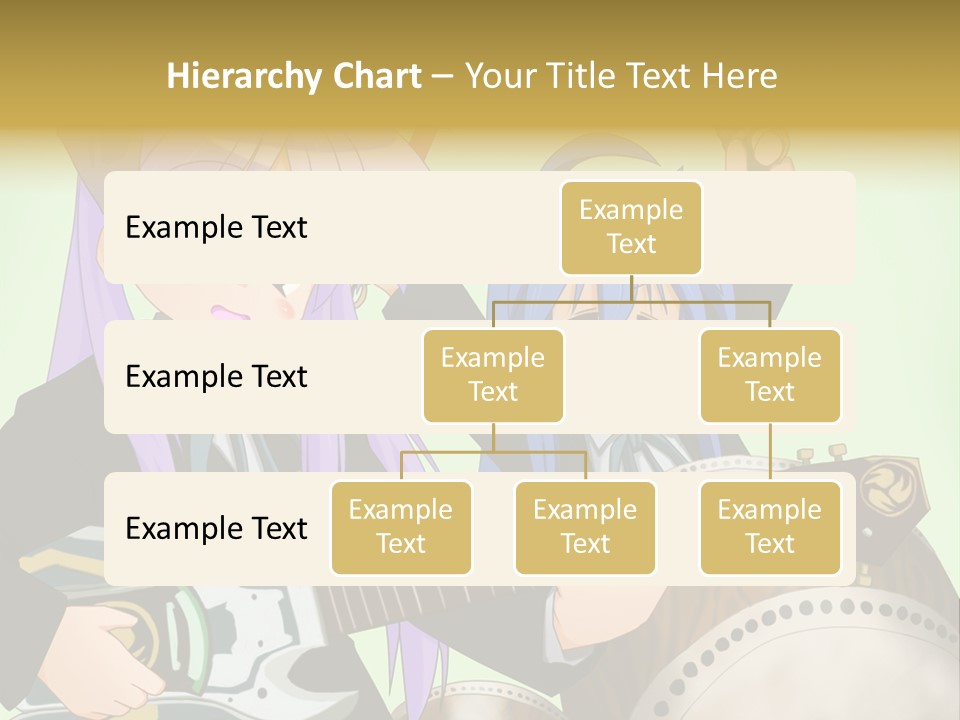 A Couple Of Anime Characters Holding Guitars PowerPoint Template