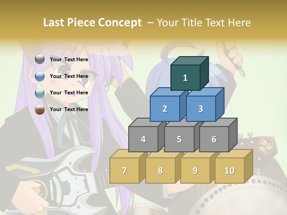 A Couple Of Anime Characters Holding Guitars PowerPoint Template
