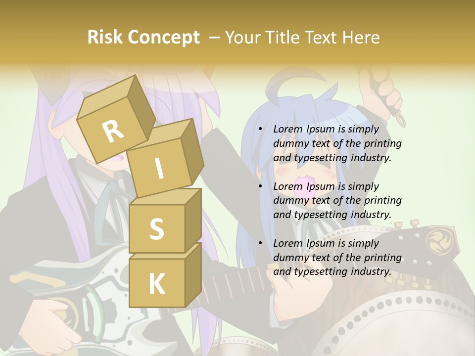 A Couple Of Anime Characters Holding Guitars PowerPoint Template