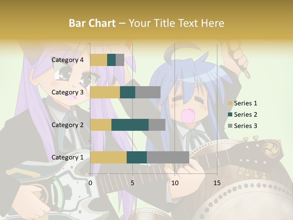 A Couple Of Anime Characters Holding Guitars PowerPoint Template