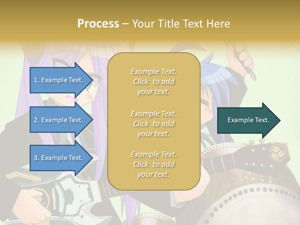 A Couple Of Anime Characters Holding Guitars PowerPoint Template