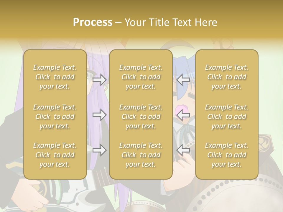 A Couple Of Anime Characters Holding Guitars PowerPoint Template