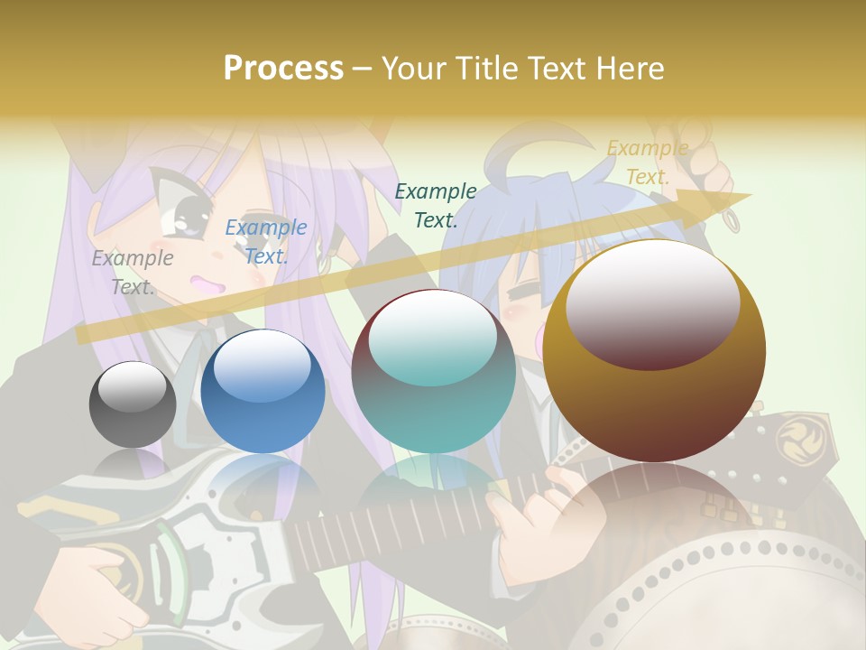 A Couple Of Anime Characters Holding Guitars PowerPoint Template