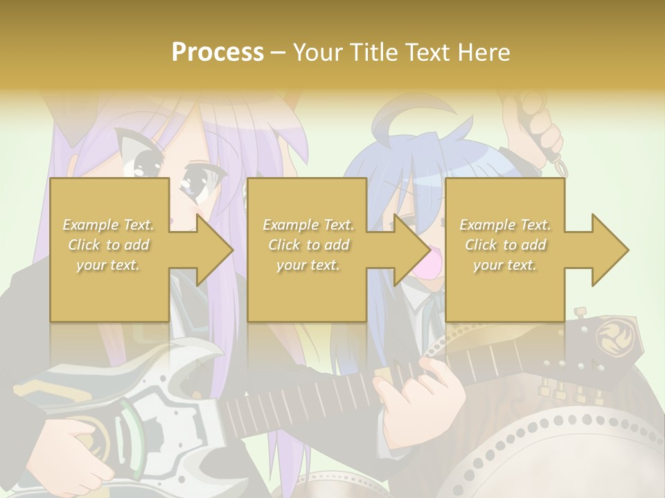 A Couple Of Anime Characters Holding Guitars PowerPoint Template