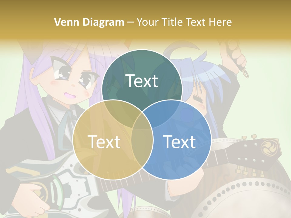A Couple Of Anime Characters Holding Guitars PowerPoint Template