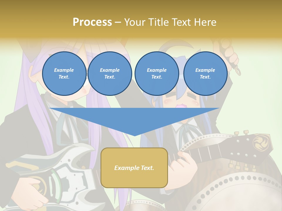 A Couple Of Anime Characters Holding Guitars PowerPoint Template
