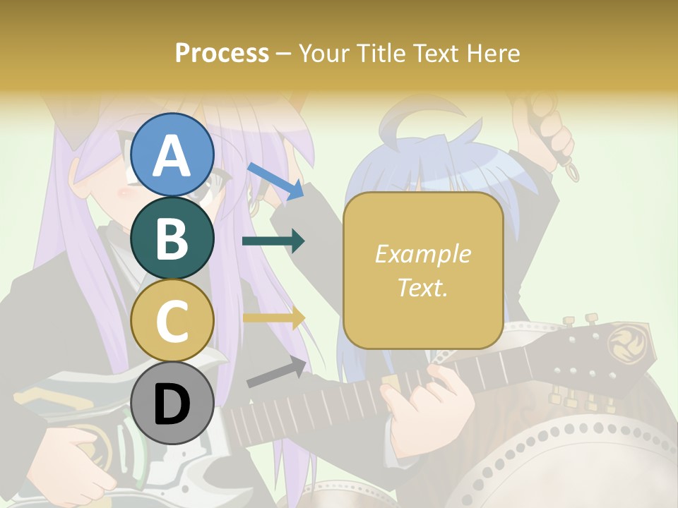 A Couple Of Anime Characters Holding Guitars PowerPoint Template