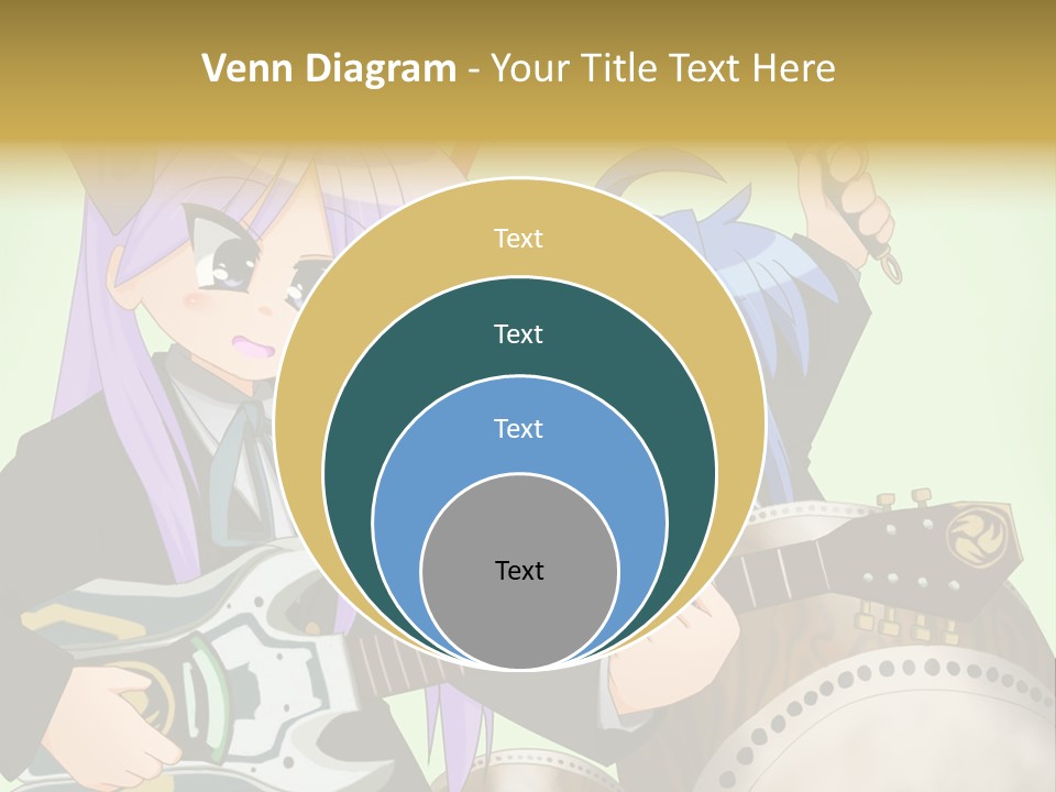 A Couple Of Anime Characters Holding Guitars PowerPoint Template