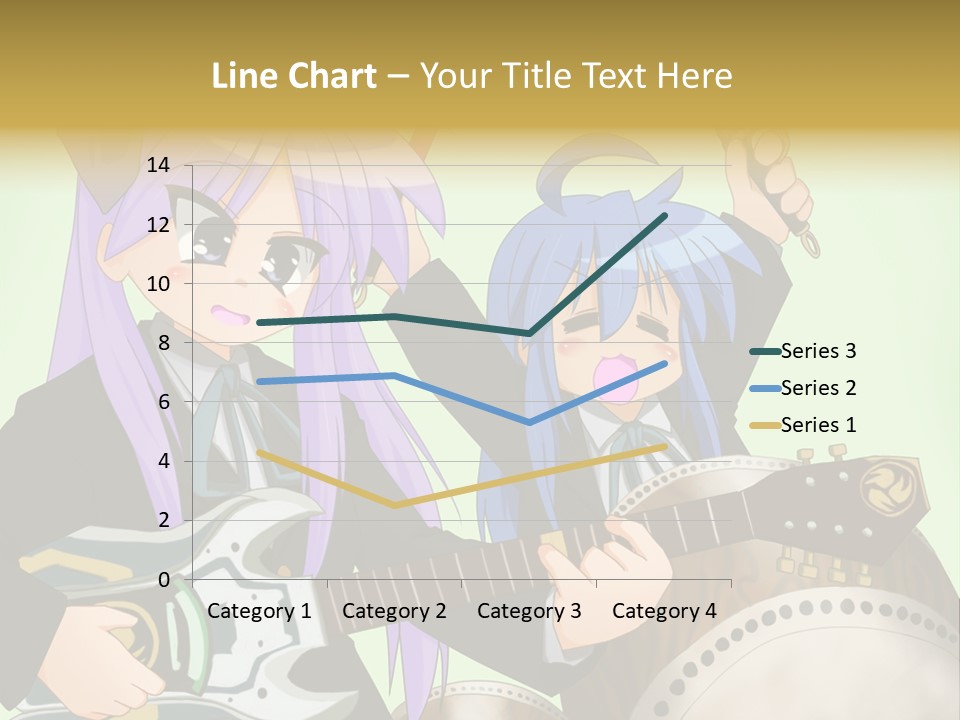 A Couple Of Anime Characters Holding Guitars PowerPoint Template