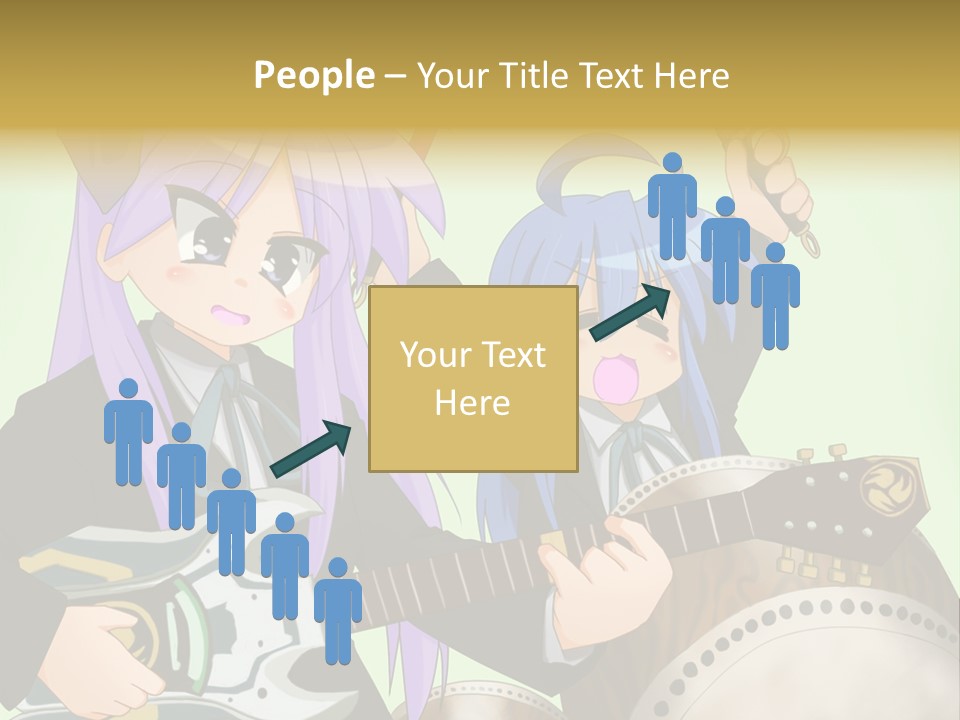 A Couple Of Anime Characters Holding Guitars PowerPoint Template