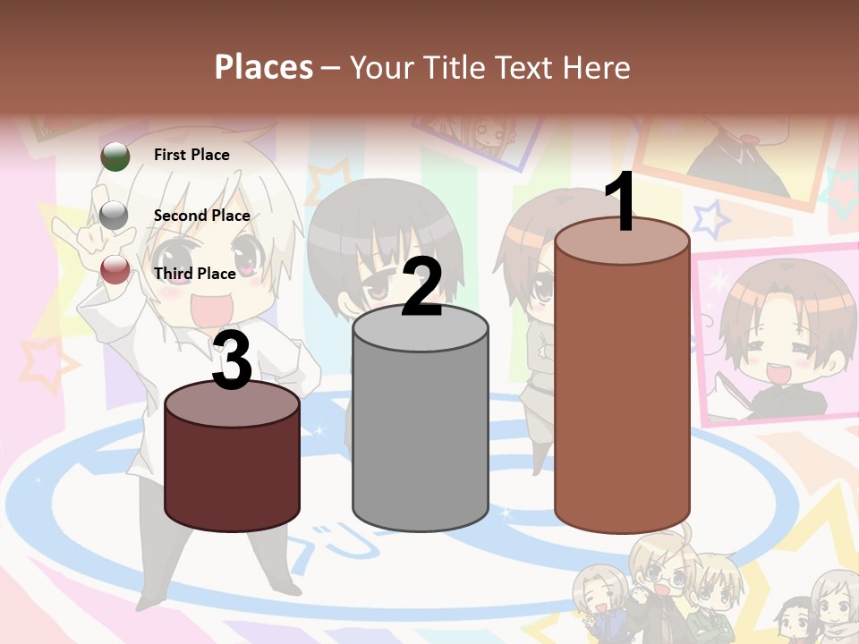 A Group Of People Standing In Front Of A Colorful Background PowerPoint Template