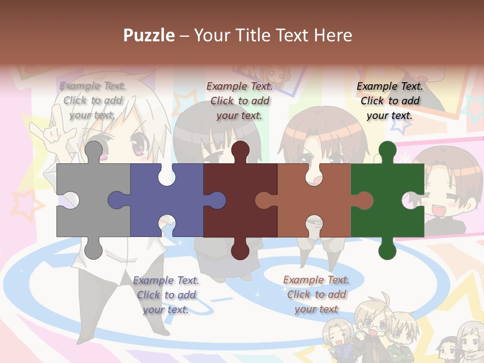 A Group Of People Standing In Front Of A Colorful Background PowerPoint Template