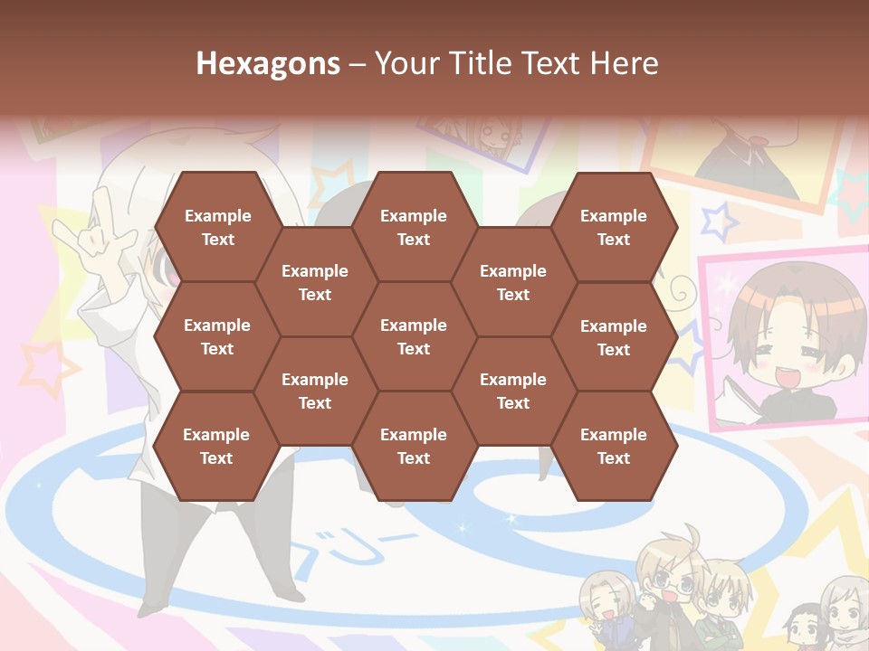 A Group Of People Standing In Front Of A Colorful Background PowerPoint Template