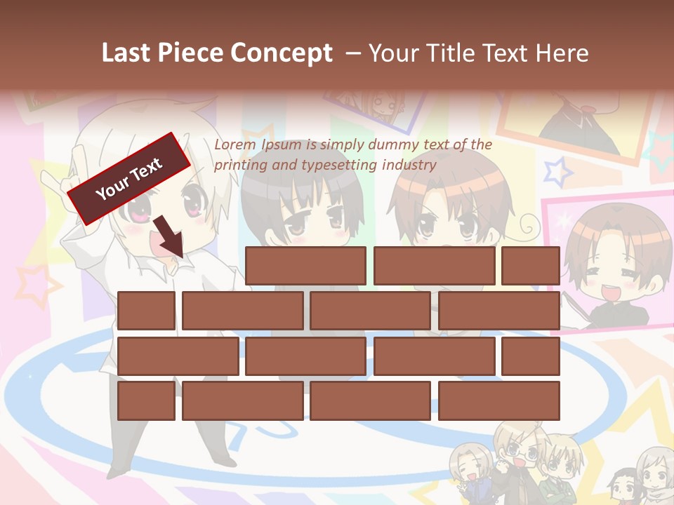 A Group Of People Standing In Front Of A Colorful Background PowerPoint Template