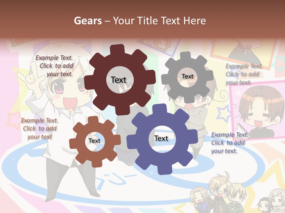 A Group Of People Standing In Front Of A Colorful Background PowerPoint Template