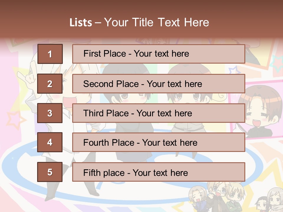 A Group Of People Standing In Front Of A Colorful Background PowerPoint Template