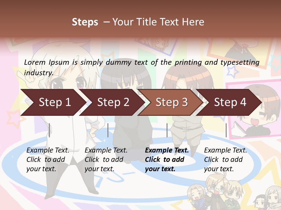 A Group Of People Standing In Front Of A Colorful Background PowerPoint Template