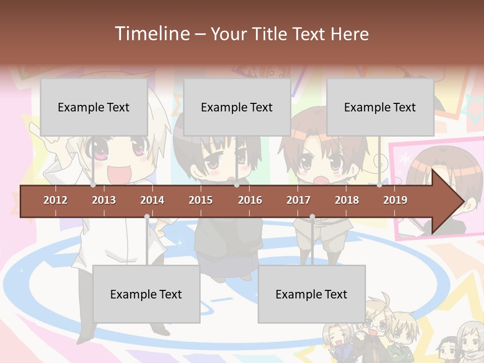 A Group Of People Standing In Front Of A Colorful Background PowerPoint Template