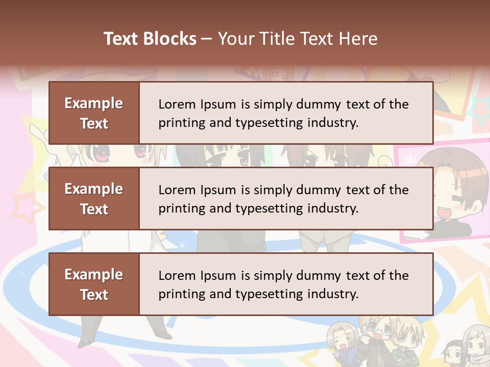 A Group Of People Standing In Front Of A Colorful Background PowerPoint Template