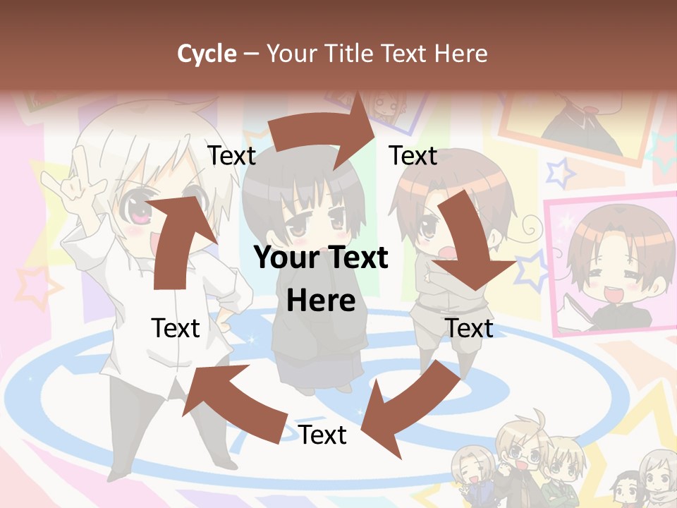 A Group Of People Standing In Front Of A Colorful Background PowerPoint Template