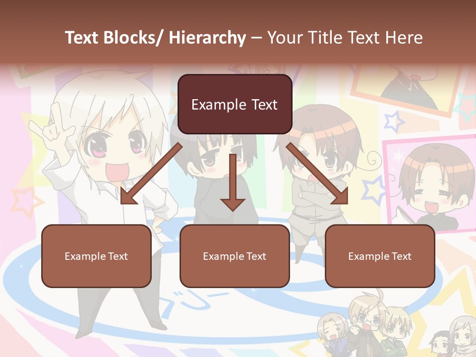 A Group Of People Standing In Front Of A Colorful Background PowerPoint Template