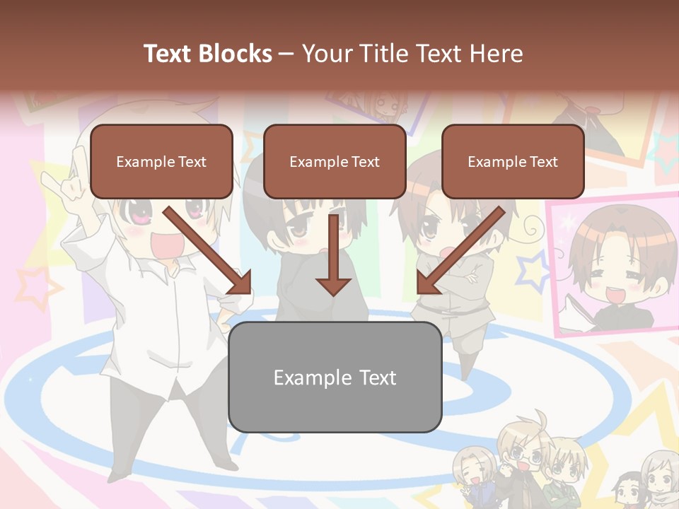 A Group Of People Standing In Front Of A Colorful Background PowerPoint Template