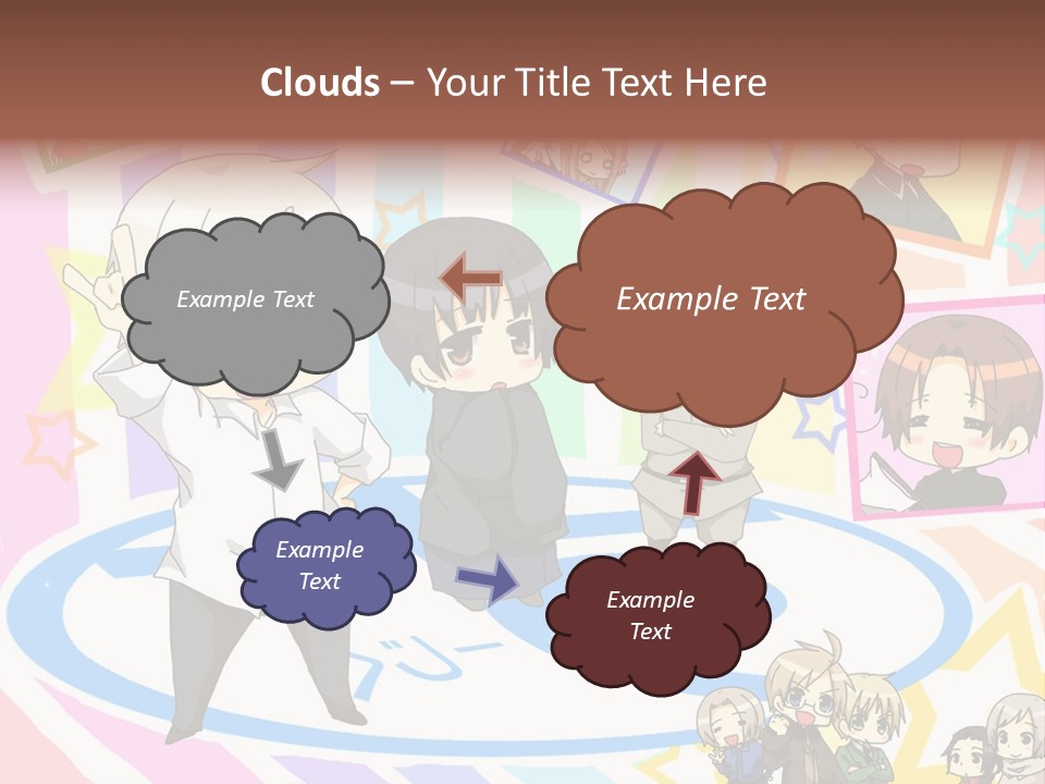 A Group Of People Standing In Front Of A Colorful Background PowerPoint Template