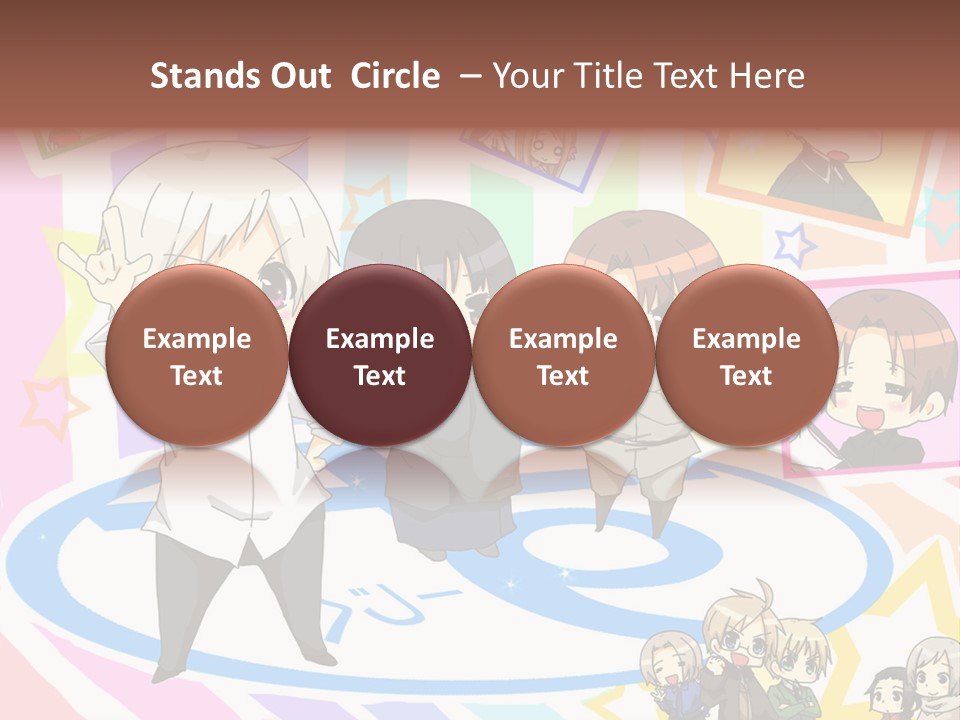 A Group Of People Standing In Front Of A Colorful Background PowerPoint Template