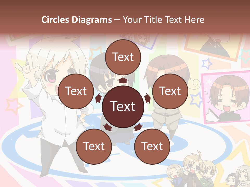 A Group Of People Standing In Front Of A Colorful Background PowerPoint Template