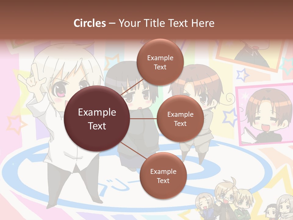 A Group Of People Standing In Front Of A Colorful Background PowerPoint Template