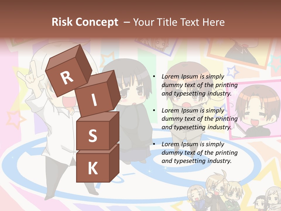 A Group Of People Standing In Front Of A Colorful Background PowerPoint Template