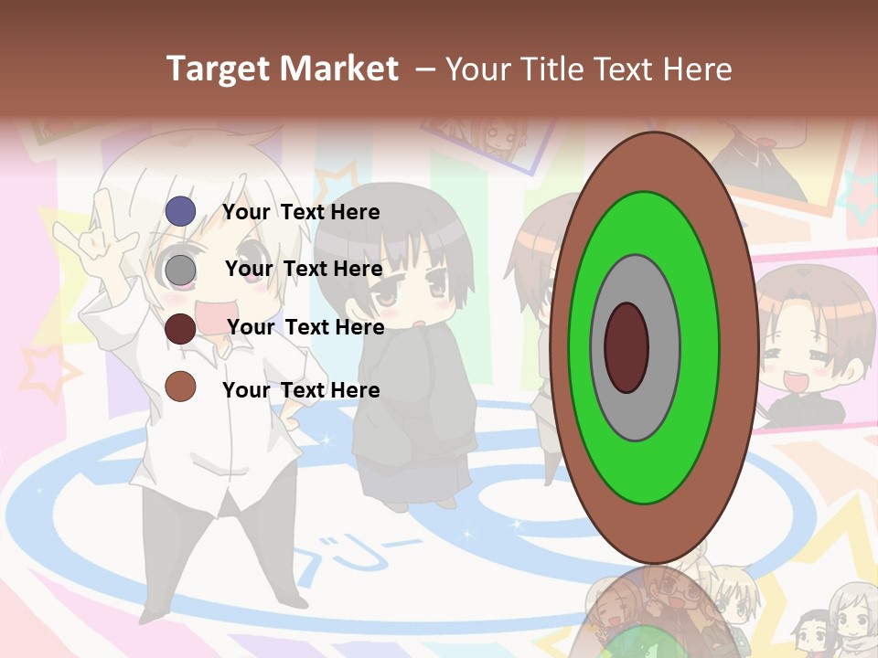 A Group Of People Standing In Front Of A Colorful Background PowerPoint Template