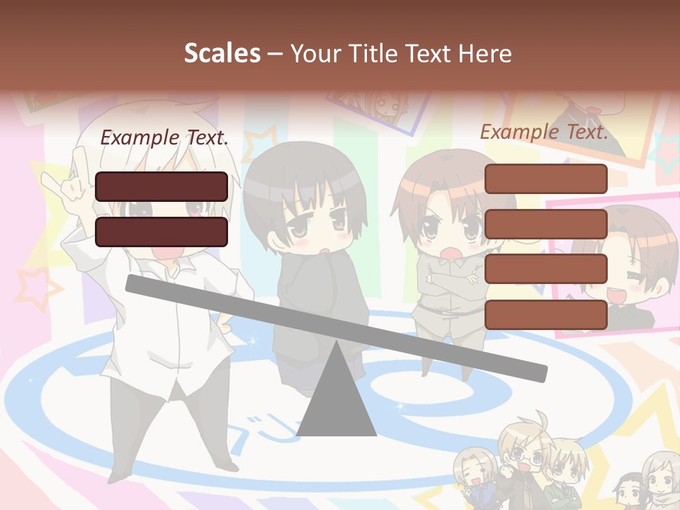 A Group Of People Standing In Front Of A Colorful Background PowerPoint Template