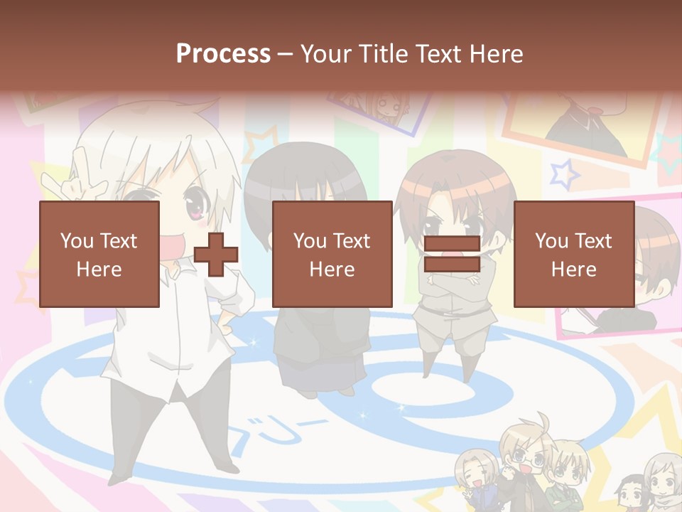 A Group Of People Standing In Front Of A Colorful Background PowerPoint Template