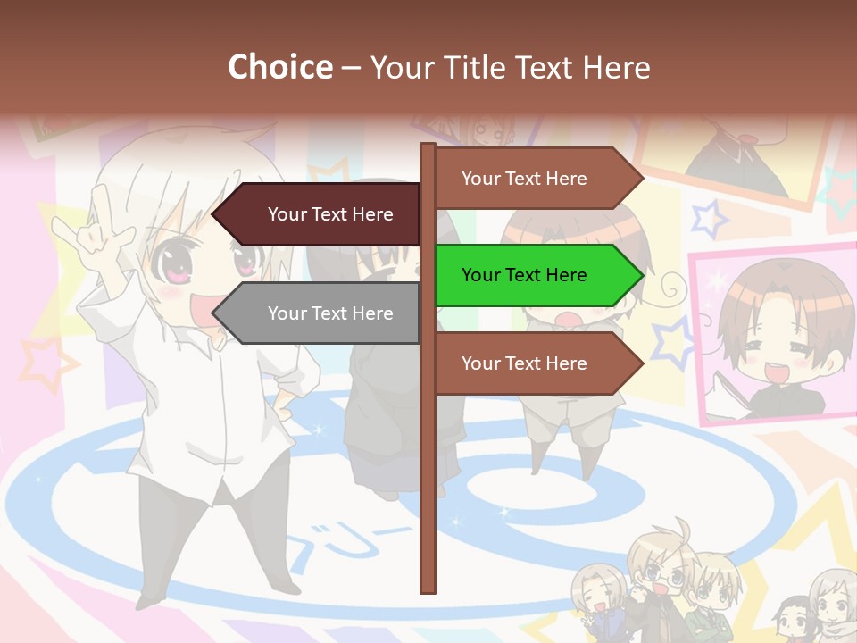 A Group Of People Standing In Front Of A Colorful Background PowerPoint Template