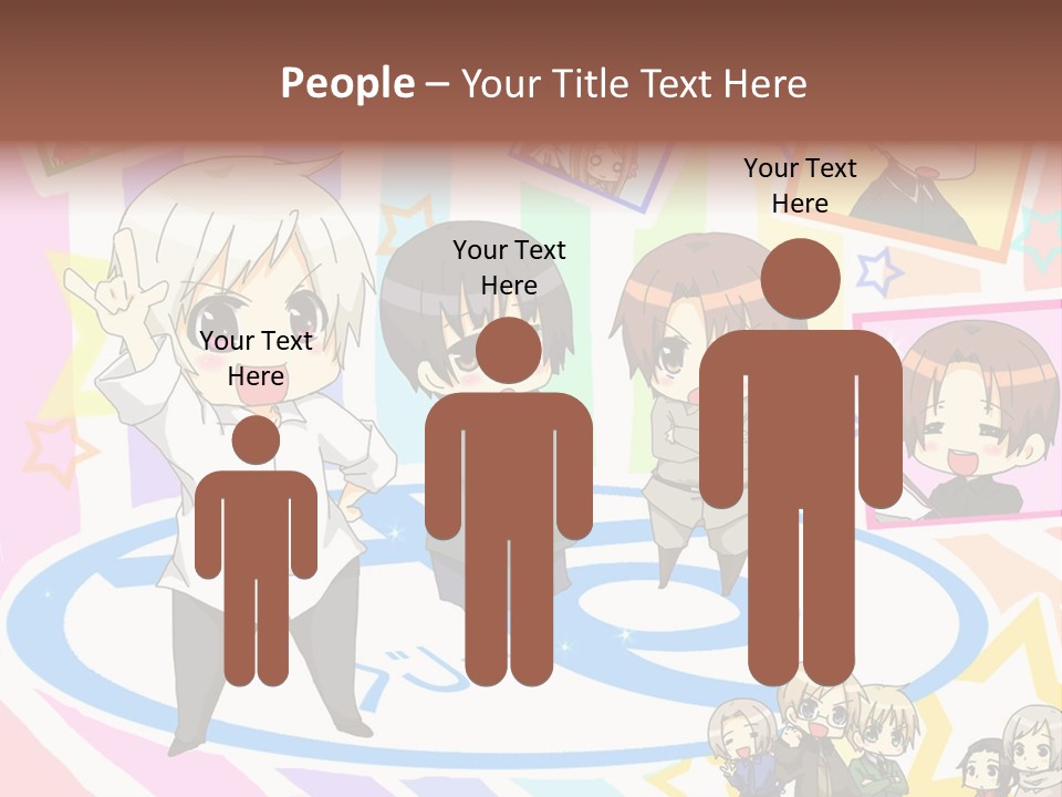 A Group Of People Standing In Front Of A Colorful Background PowerPoint Template