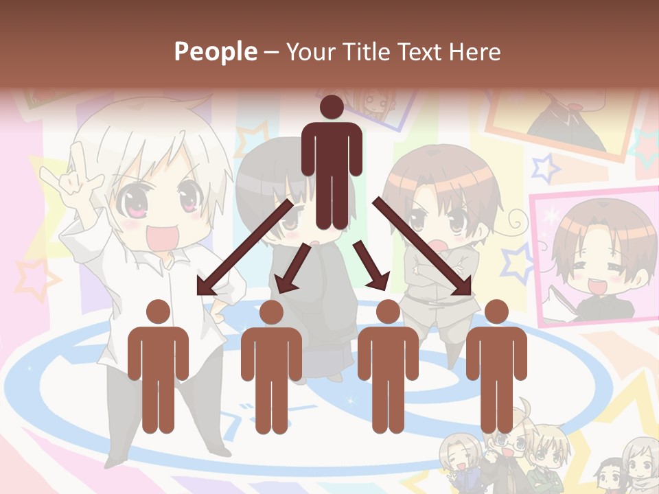 A Group Of People Standing In Front Of A Colorful Background PowerPoint Template