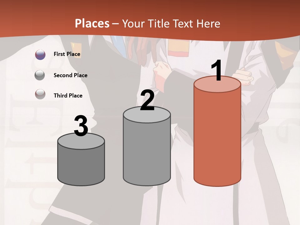 A Couple Of Anime Characters Standing Next To Each Other PowerPoint Template