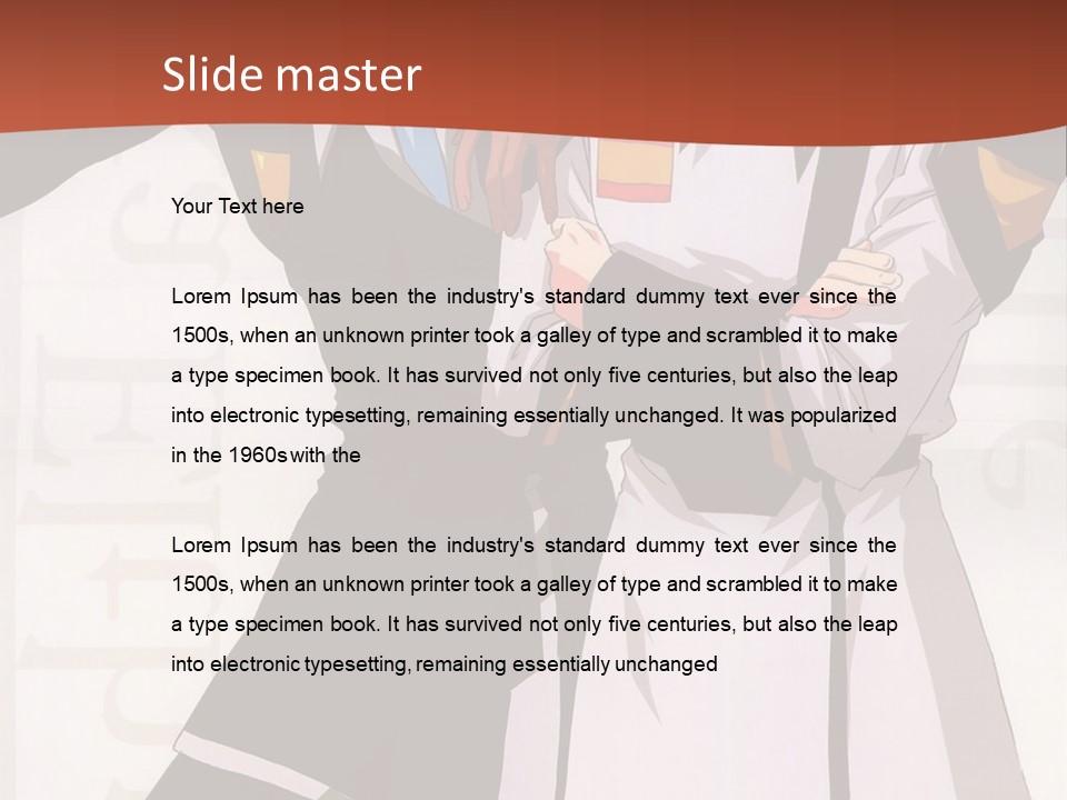 A Couple Of Anime Characters Standing Next To Each Other PowerPoint Template