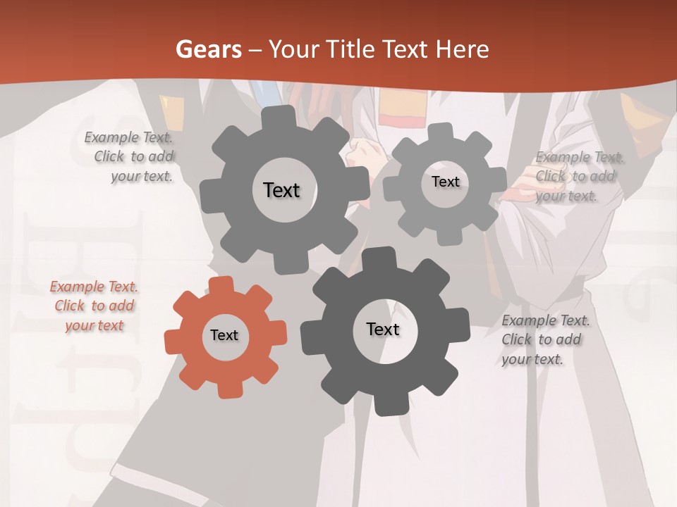 A Couple Of Anime Characters Standing Next To Each Other PowerPoint Template