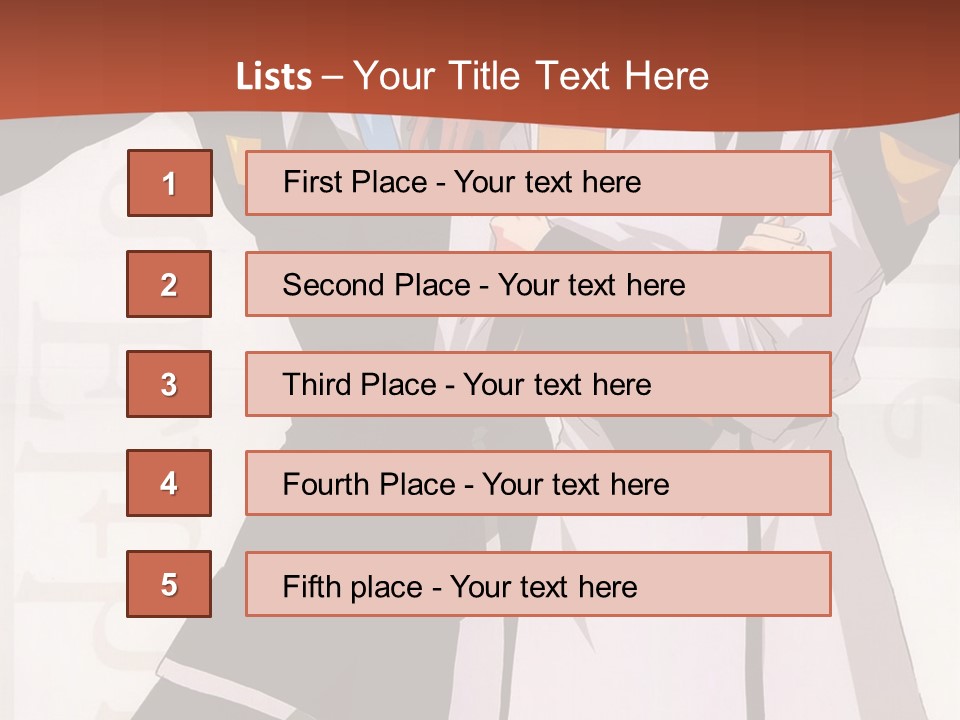 A Couple Of Anime Characters Standing Next To Each Other PowerPoint Template