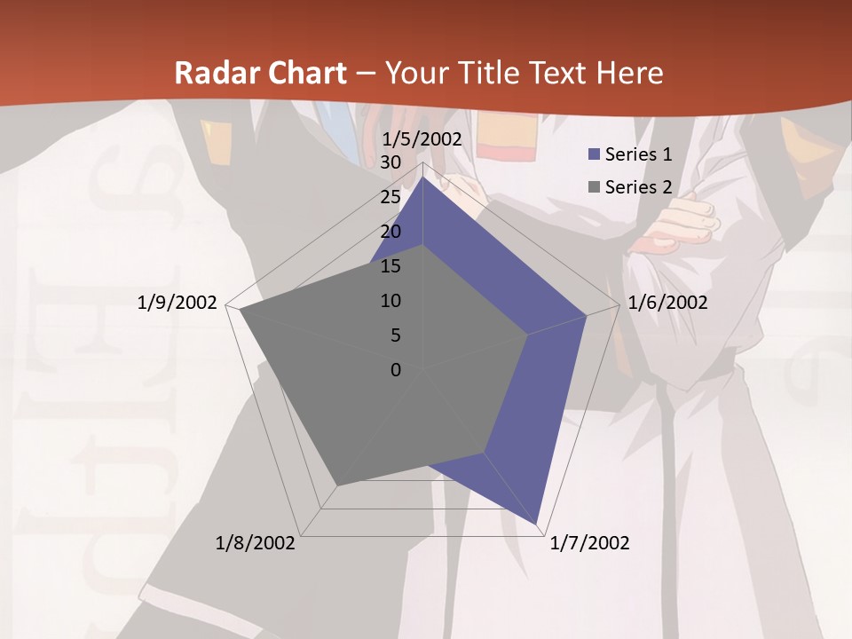 A Couple Of Anime Characters Standing Next To Each Other PowerPoint Template