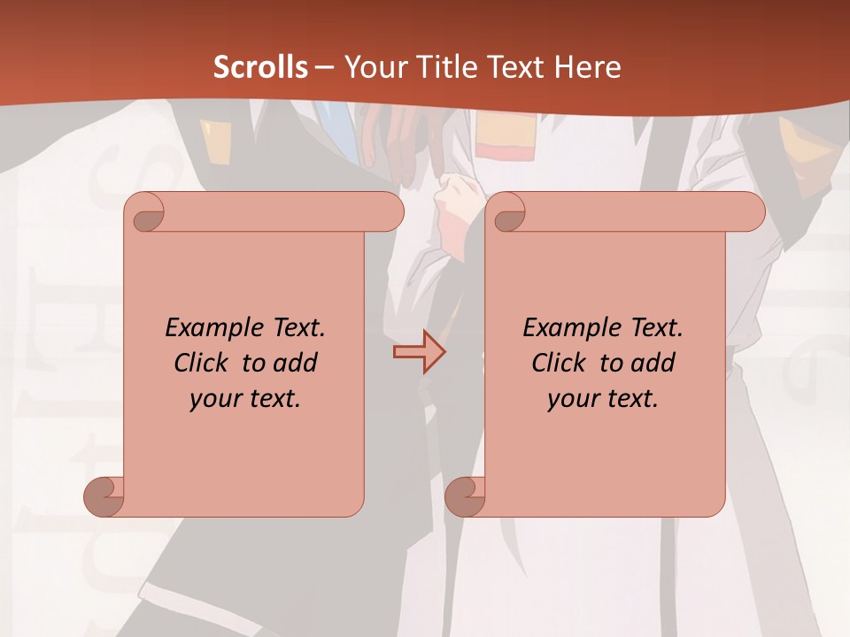A Couple Of Anime Characters Standing Next To Each Other PowerPoint Template